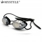HOT MYSTYLE Men Women Swimming Goggles Plating Waterproof Anti-fog UV Adjustable Professional Competition Glasses with Box