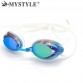 HOT MYSTYLE Men Women Swimming Goggles Plating Waterproof Anti-fog UV Adjustable Professional Competition Glasses with Box